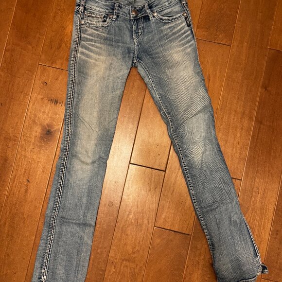 Silver Jeans McKenzie Flap | Ultra Low Rise Slim Bootcut | Size 28/34 | VGUC | - Picture 14 of 14